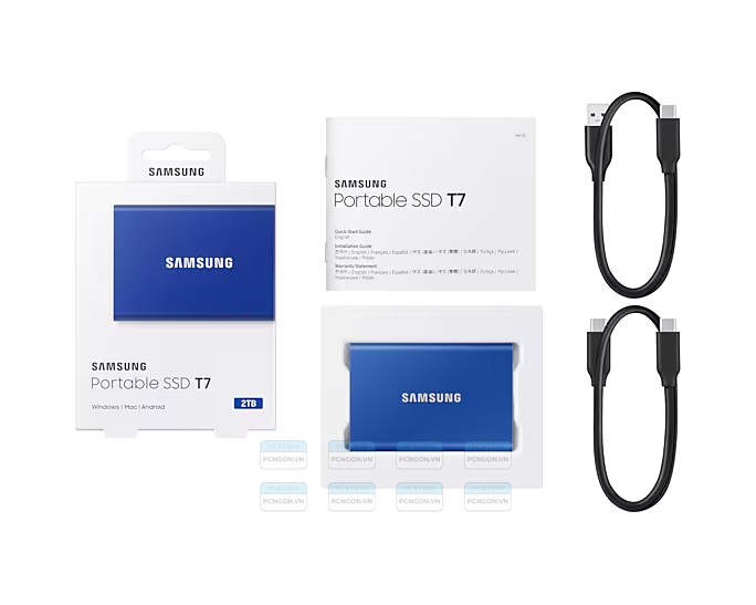 Ổ Cứng Di động Ssd Samsung T7 Portable 2tb Blue 1