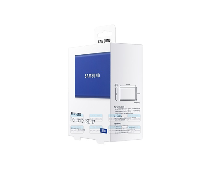 Ổ Cứng Di động Ssd Samsung T7 Portable 2tb Blue 2