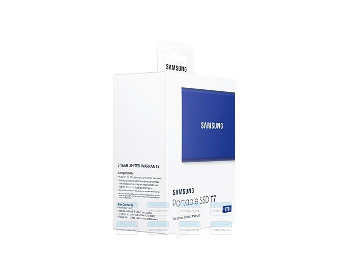 Ổ Cứng Di động Ssd Samsung T7 Portable 2tb Blue 3