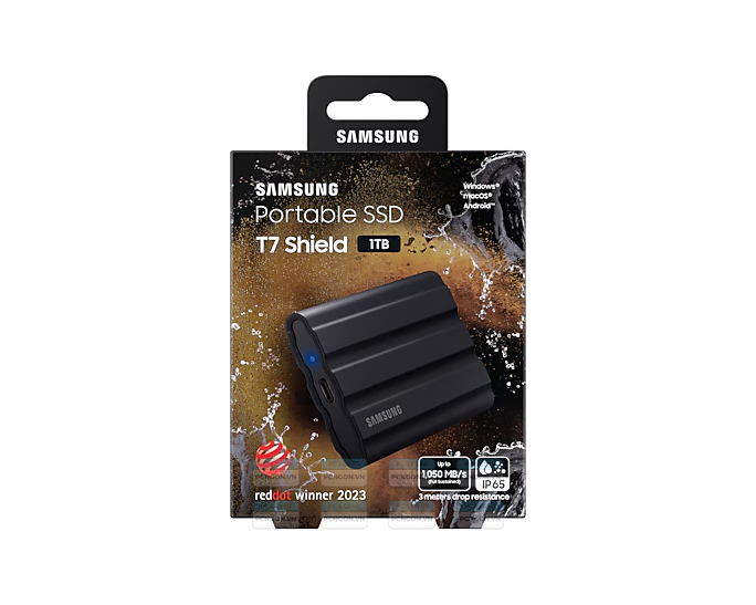 Ổ Cứng Di động Ssd Samsung T7 Shield 1tb Black 3