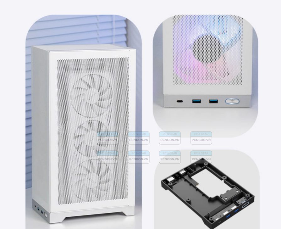 Vỏ Case Máy Tính Mini Itx Shiny Snake L300 Trắng (không Kèm Riser) 3