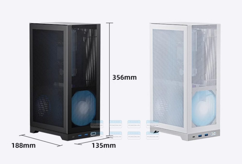 Vỏ Case Máy Tính Mini Itx Shiny Snake L300 Trắng (không Kèm Riser) 4
