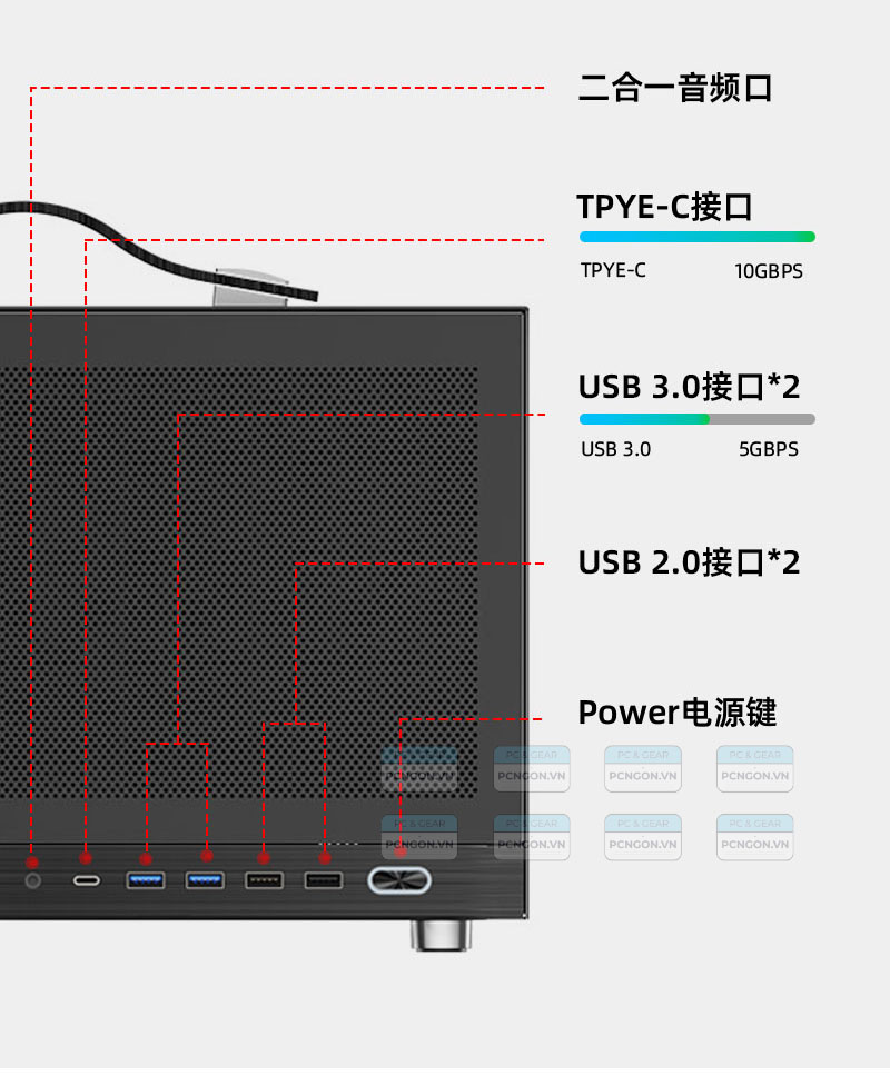 Vỏ Case Máy Tính Mini Itx Shiny Snake S400 Pro Đen (không Kèm Riser) 3