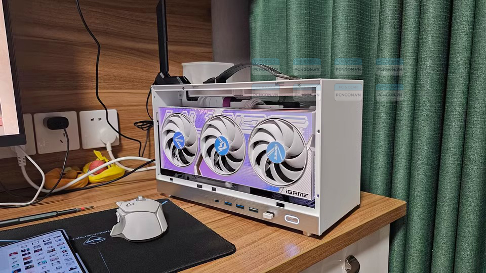 Vỏ Case Máy Tính Mini Itx Shiny Snake S400 Pro Trắng (không Kèm Riser) 1