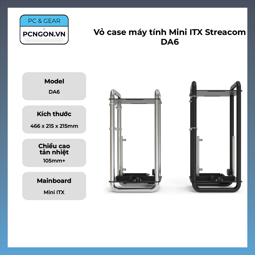 Vỏ Case Máy Tính Mini Itx Streacom Da6