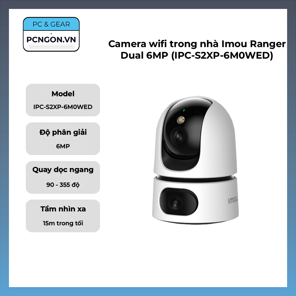 Camera Wifi Trong Nhà Imou Ranger Dual 6mp (ipc-s2xp-6m0wed)