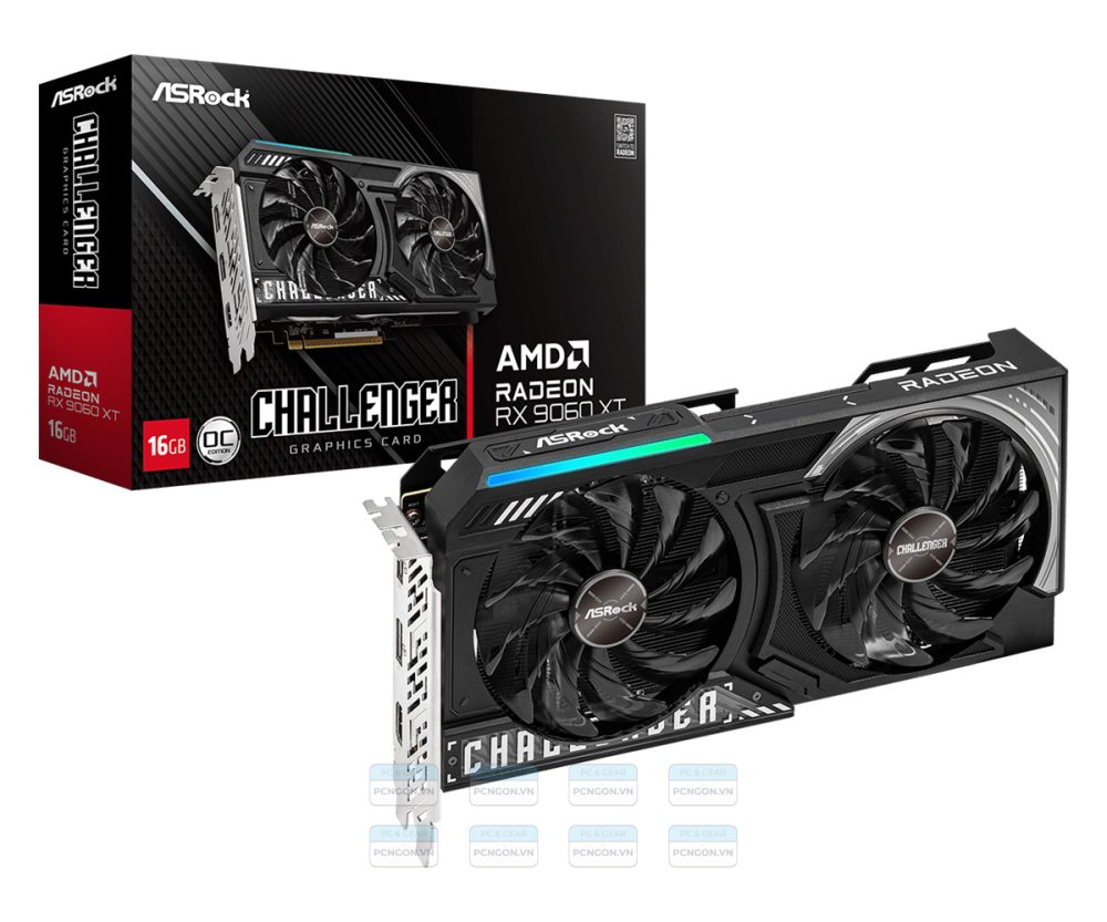 Card Màn Hình Asrock Rx 9060 Xt challenger 16gb Oc 1