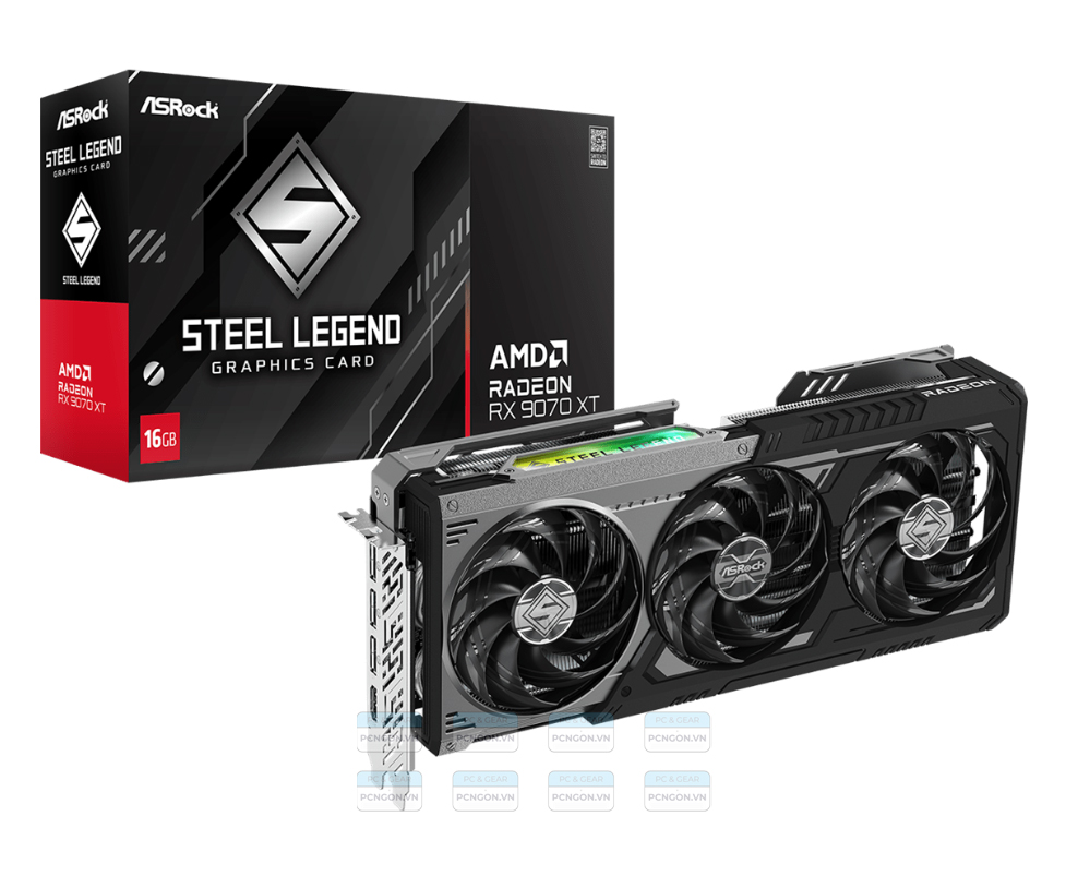 Card Màn Hình Asrock Rx 9070 Xt Steel Legend Dark 16gb 1