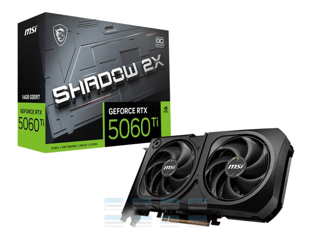 Card Màn Hình Msi Geforce Rtx 5060 Ti 16g Shadow 2x Oc Plus 1