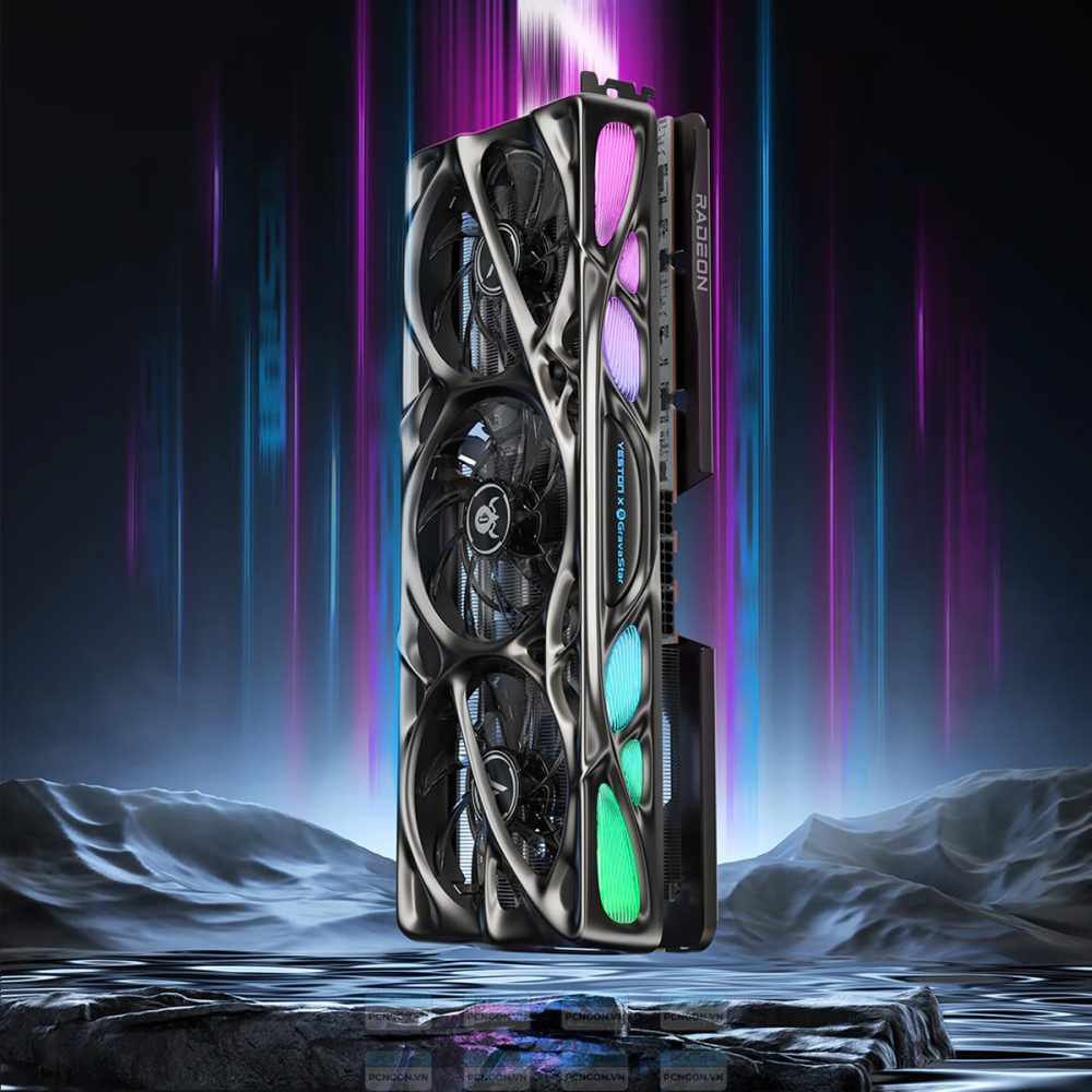 Card Màn Hình Yeston X Gravastar Amd Radeon Rx 9070 Xt 16g Gddr6 Mercury Nova Oc 1