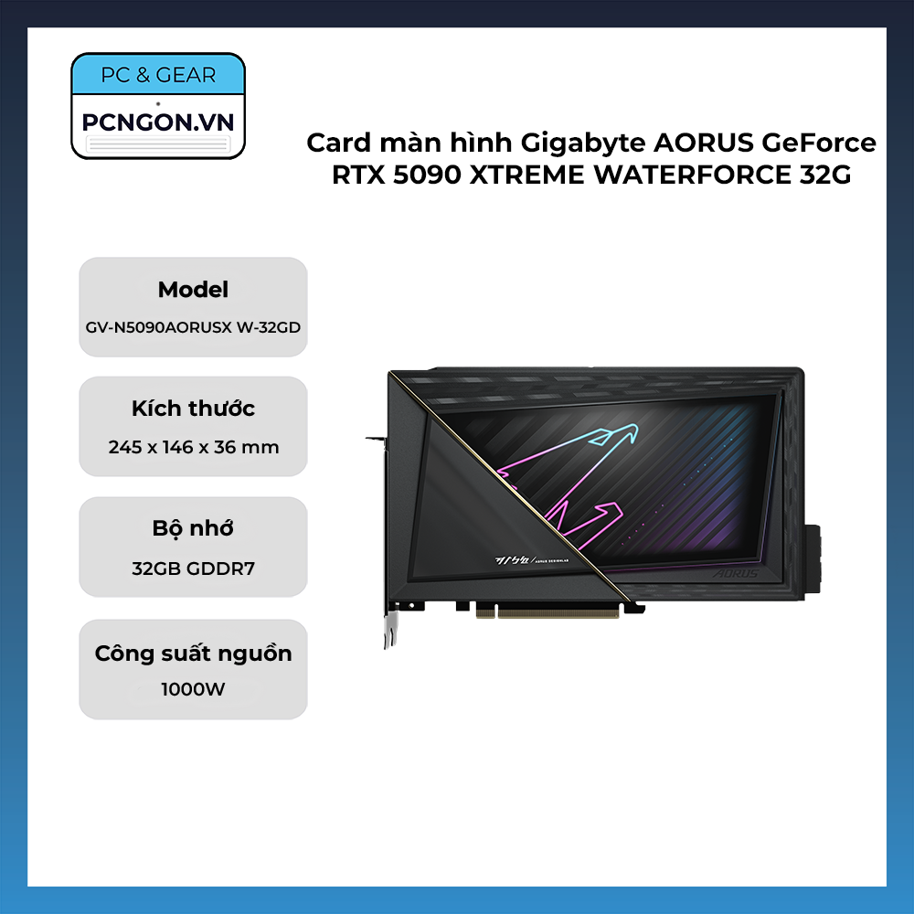 Card Màn Hình Gigabyte Aorus Geforce Rtx 5090 Xtreme Waterforce 32g