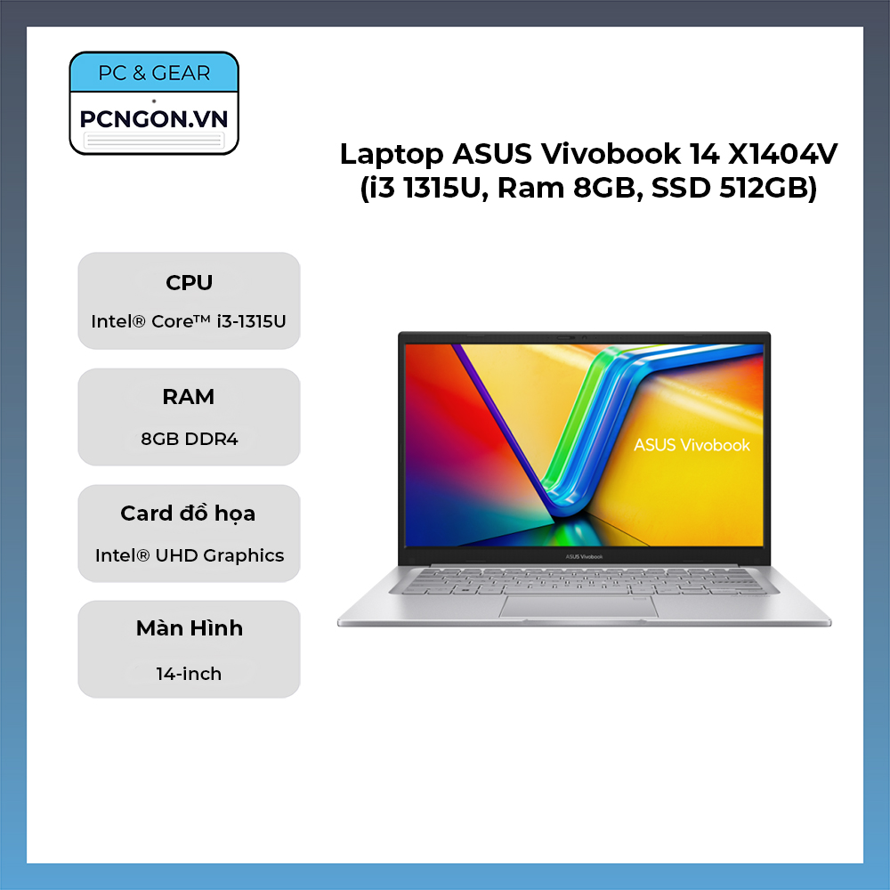 Laptop Asus Vivobook 14 X1404v (i3 1315u, Ram 8gb, Ssd 512gb)