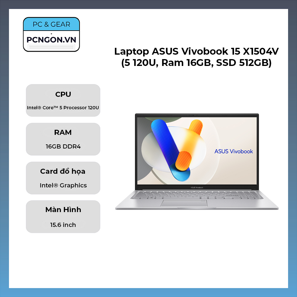 Laptop Asus Vivobook 15 X1504v (5 120u, Ram 16gb, Ssd 512gb)