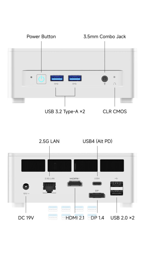 Máy Tính Mini Pc Minisforum Um750l Slim Amd Ryzen 5 7545u (16g, 0gb) 2