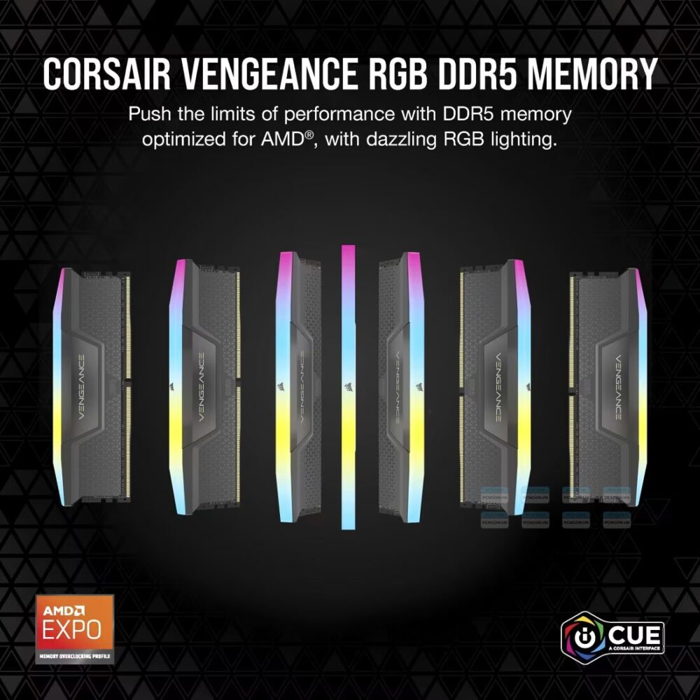 Ram Pc Corsair Vengeance Rgb 16gb Ddr5 6000mhz (cmh16gx5m1e6000z36) 1