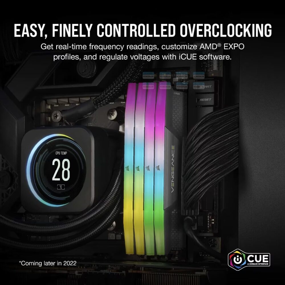 Ram Pc Corsair Vengeance Rgb 16gb Ddr5 6000mhz (cmh16gx5m1e6000z36) 4