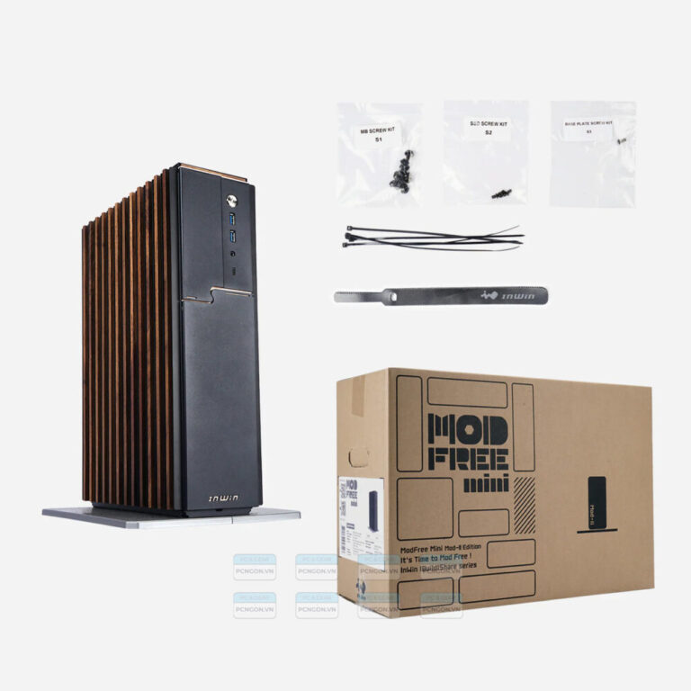 Vỏ case máy tính Mini ITX InWin ModFree Mini Mod II (Gỗ/Lưới) - Pcngon