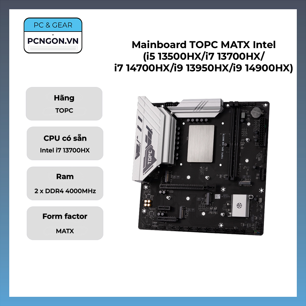 Mainboard Topc Matx Intel (i5 13500hx, I7 13700hx, I7 14700hx, I9 13950hx, I9 14900hx)