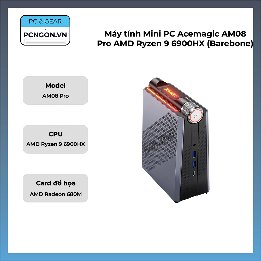 Máy Tính Mini Pc Acemagic Am08 Pro Amd Ryzen 9 6900hx (barebone)