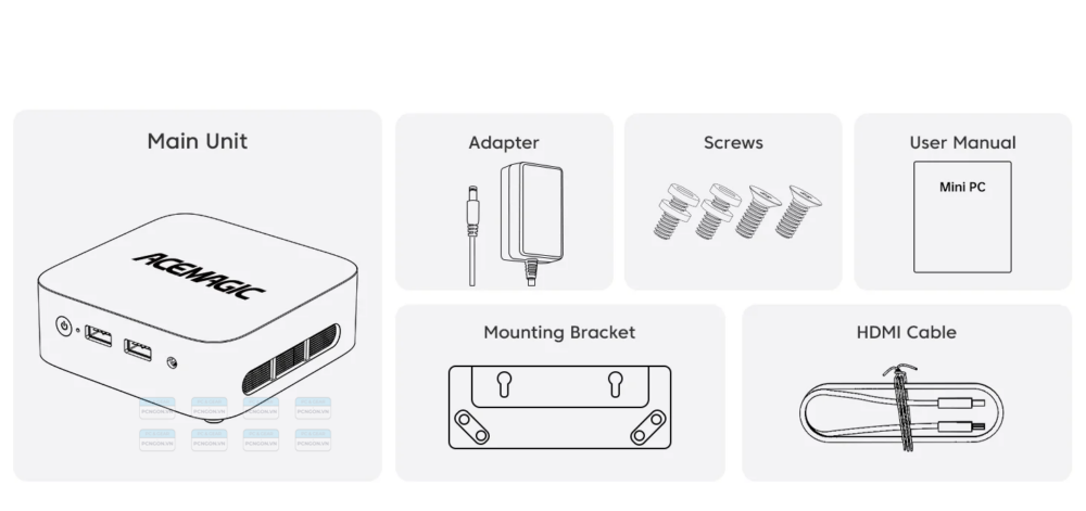 Máy Tính Mini Pc Acemagic V1 Intel N150 (barebone) 8
