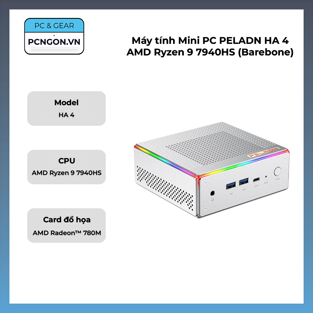 Máy Tính Mini Pc Peladn Ha 4 Amd Ryzen 9 7940hs (barebone)