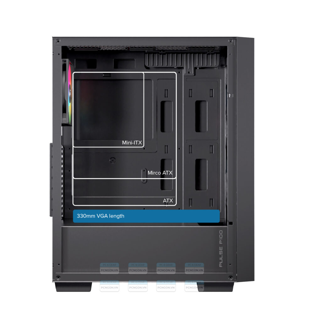 Vỏ Case Máy Tính Einarex P100 (trắng, Đen) 10