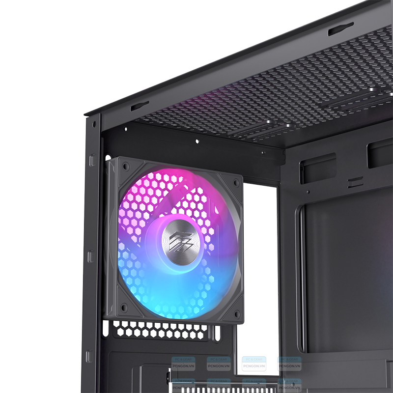 Vỏ Case Máy Tính Einarex Pm150 Rgb (trắng, Đen) 10