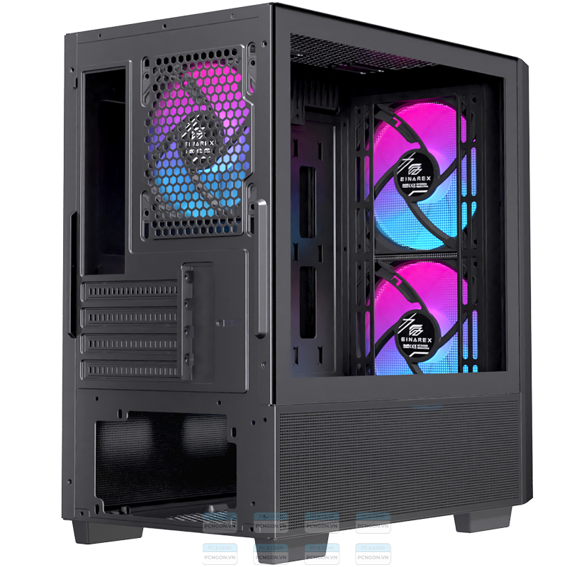 Vỏ Case Máy Tính Einarex Pm150 Rgb (trắng, Đen) 5