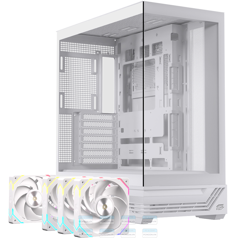 Vỏ Case Máy Tính Einarex S800 (trắng, Đen) 3