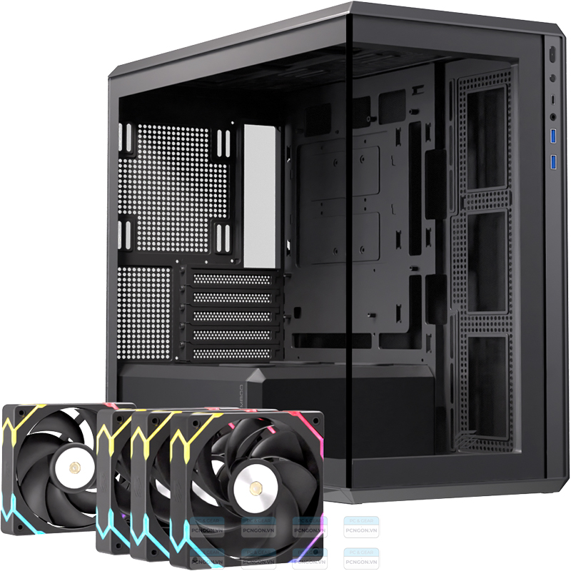 Vỏ Case Máy Tính Einarex Zm800 (trắng, Đen) 1