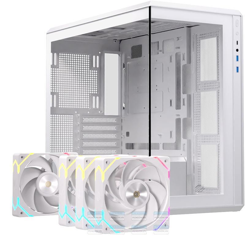 Vỏ Case Máy Tính Einarex Zm800 (trắng, Đen) 3