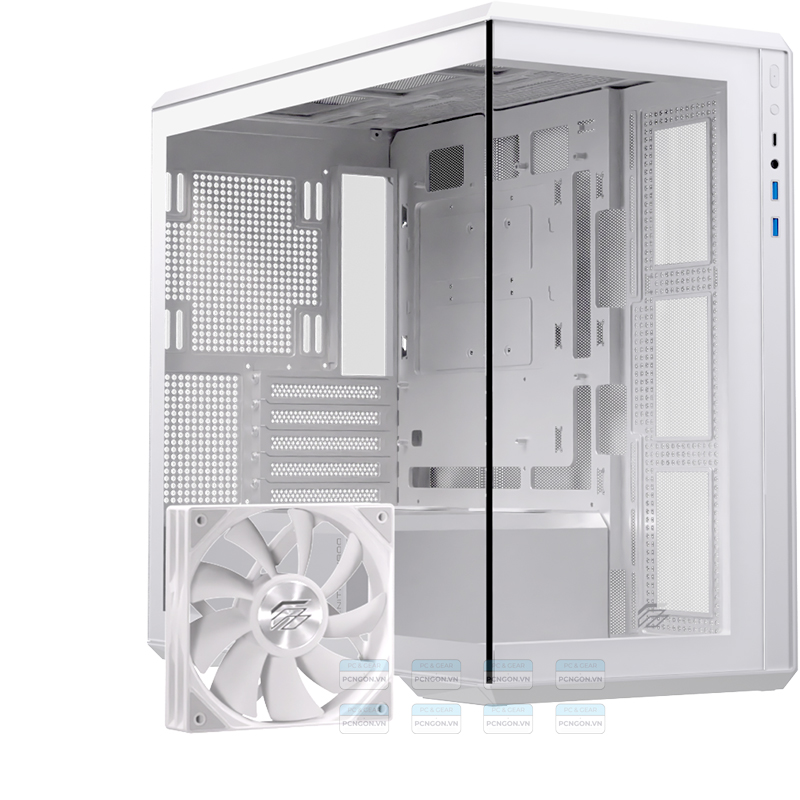 Vỏ Case Máy Tính Einarex Zm800 (trắng, Đen) 4