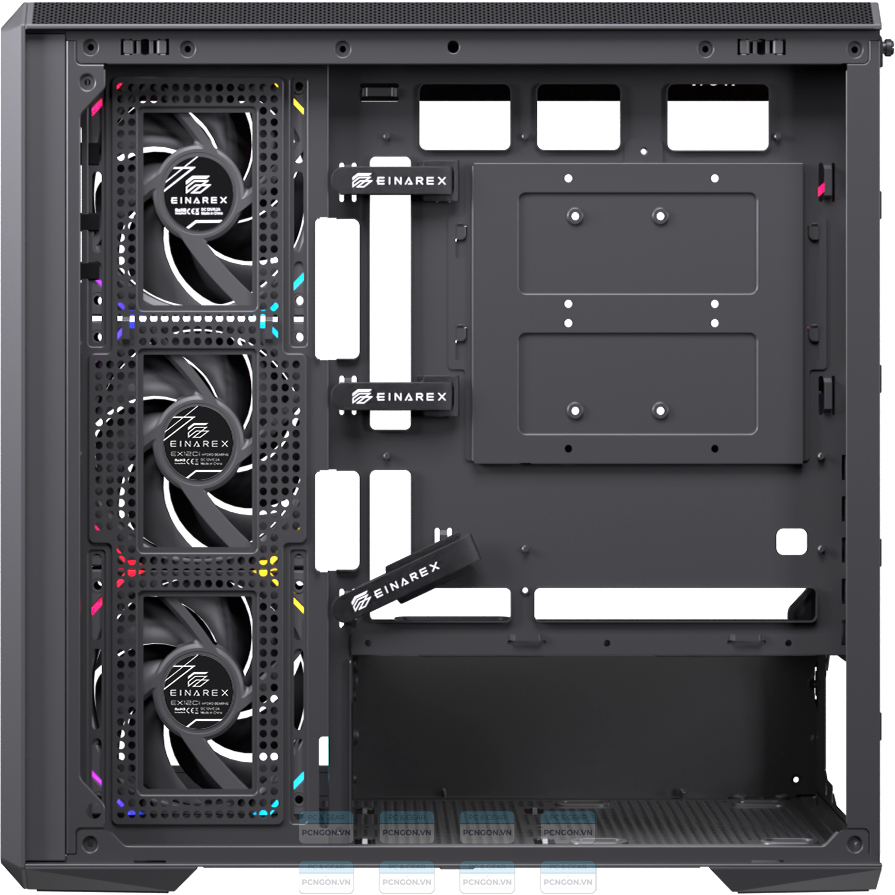 Vỏ Case Máy Tính Einarex Zm800 (trắng, Đen) 7