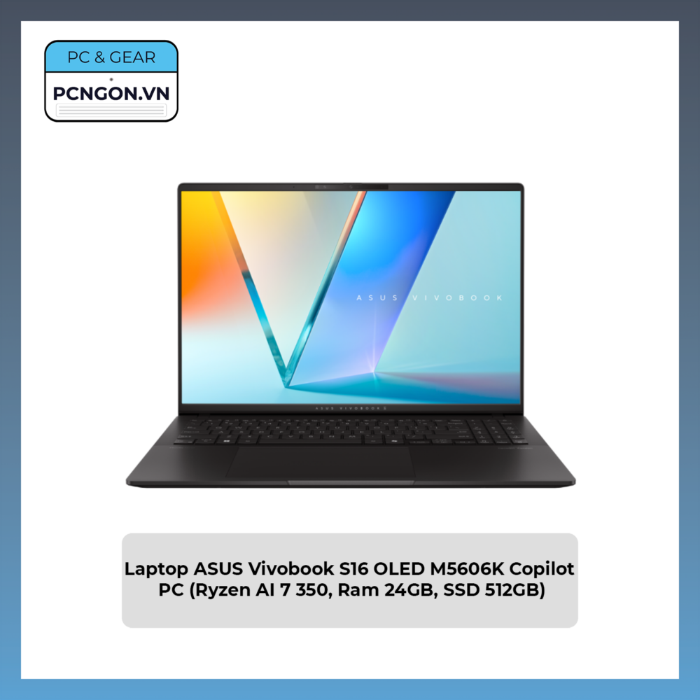 Laptop Asus Vivobook S16 Oled M5606k Copilot Pc (ryzen Ai 7 350, Ram 24gb, Ssd 512gb)