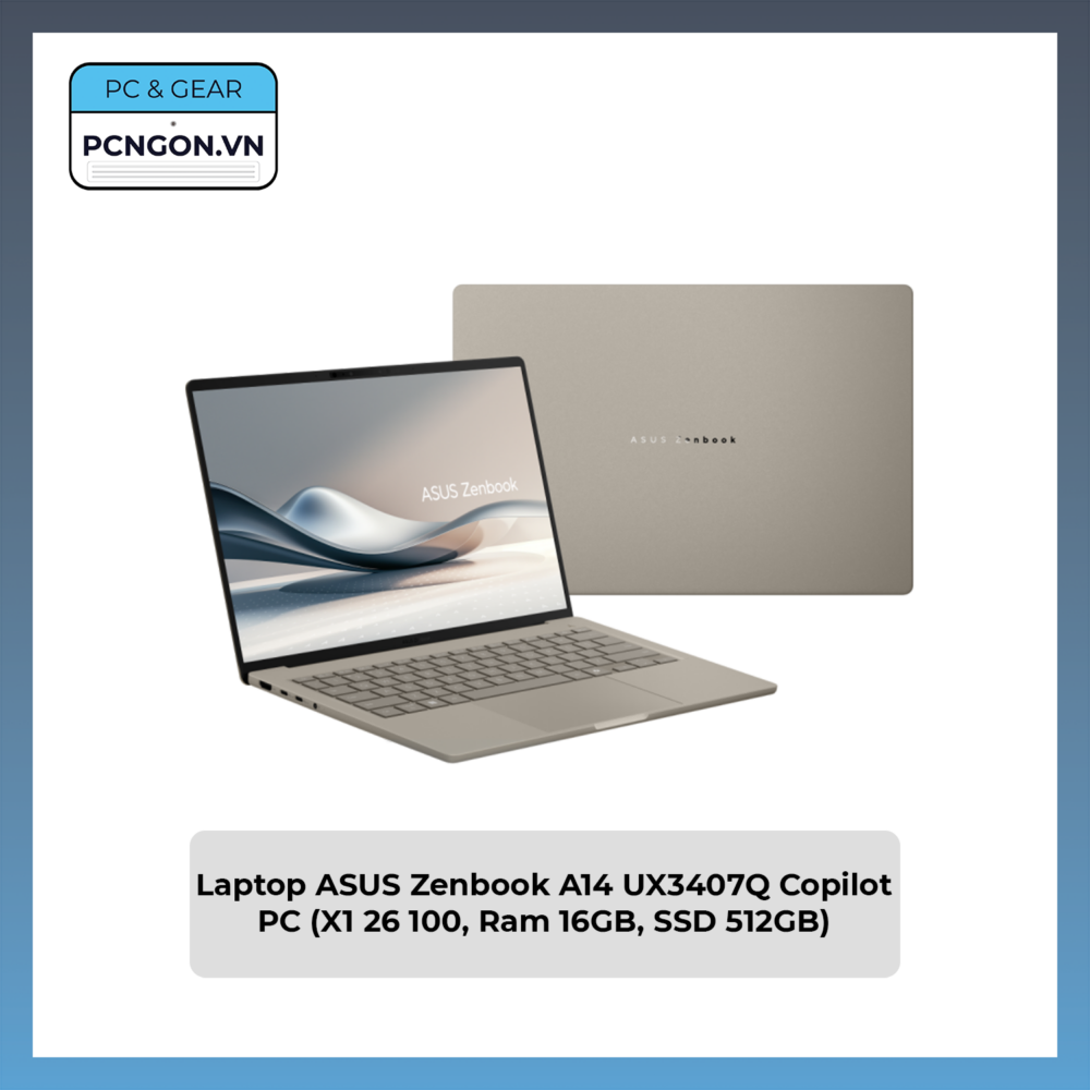 Laptop Asus Zenbook A14 Ux3407q Copilot Pc (x1 26 100, Ram 16gb, Ssd 512gb)
