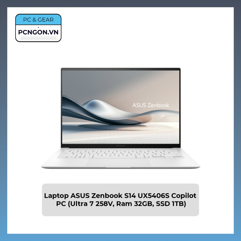 Laptop Asus Zenbook S14 Ux5406s Copilot Pc (ultra 7 258v, Ram 32gb, Ssd 1tb)