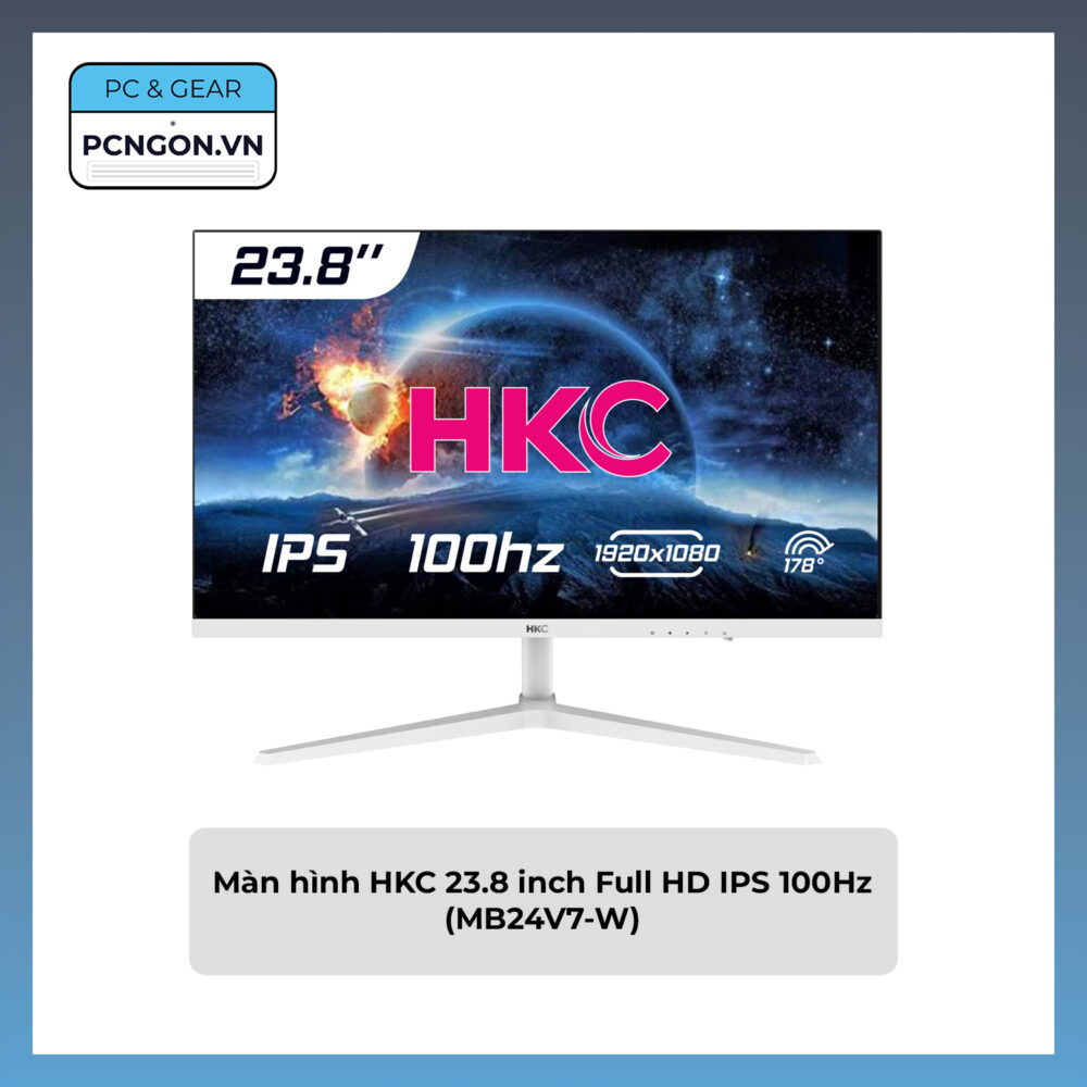 Màn Hình Hkc 23.8 Inch Full Hd Ips 100hz (mb24v7-w)