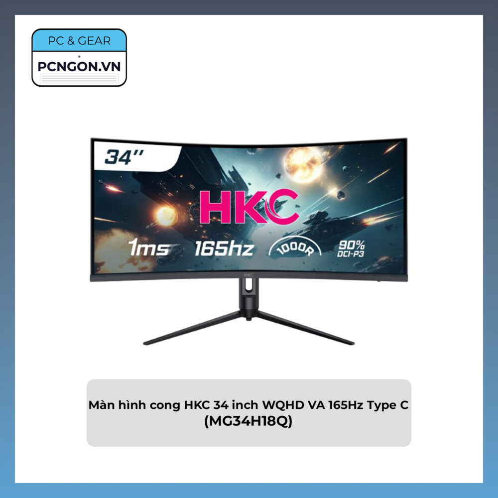 Màn Hình Cong Hkc 34 Inch Wqhd Va 165hz Type C (mg34h18q)