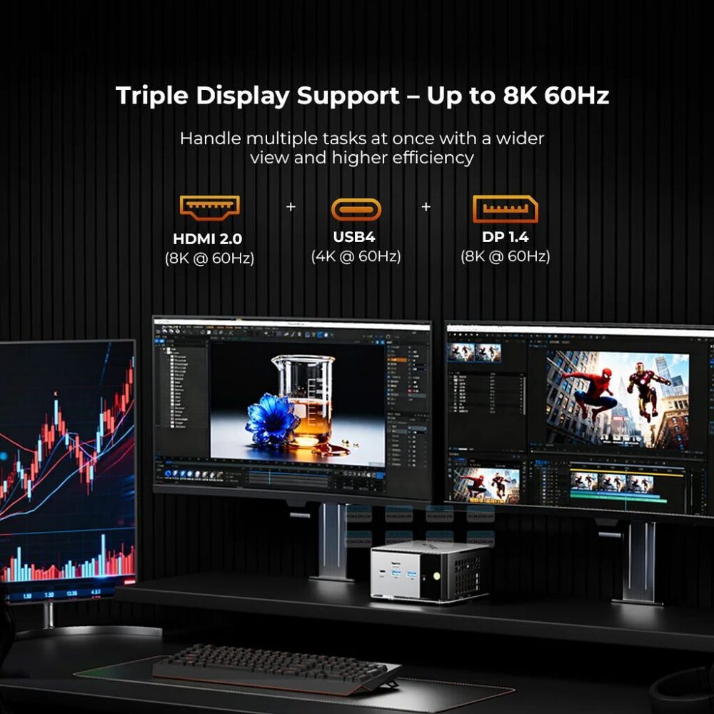 Máy Tính Mini Pc Gmktec M8 Amd Ryzen 5 Pro 6650h (16gb, 512gb) 11