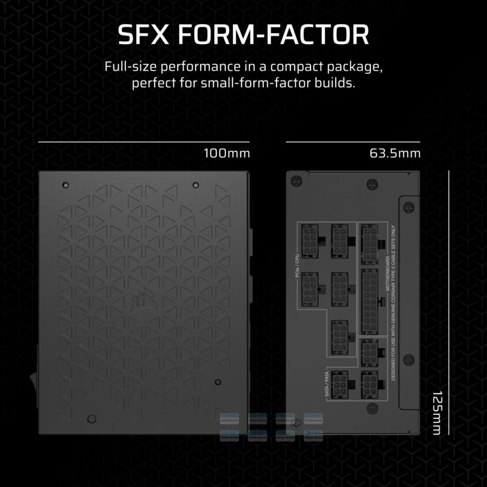 Nguồn Sfx Corsair 850w Sf850 80 Plus Platinum (atx 3.1, Pcie 5.1) 5