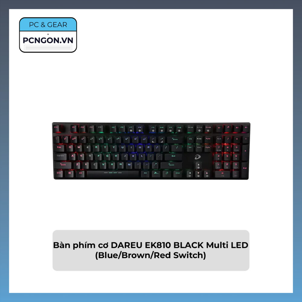 Bàn Phím Cơ Dareu Ek810 Black Multi Led (bluebrownred Switch)