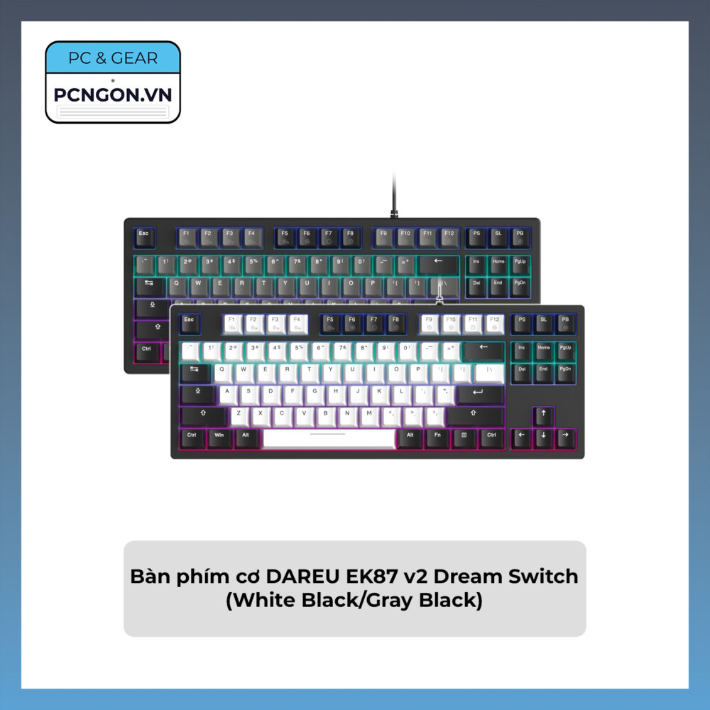 Bàn Phím Cơ Dareu Ek87 V2 Dream Switch (white Blackgray Black)