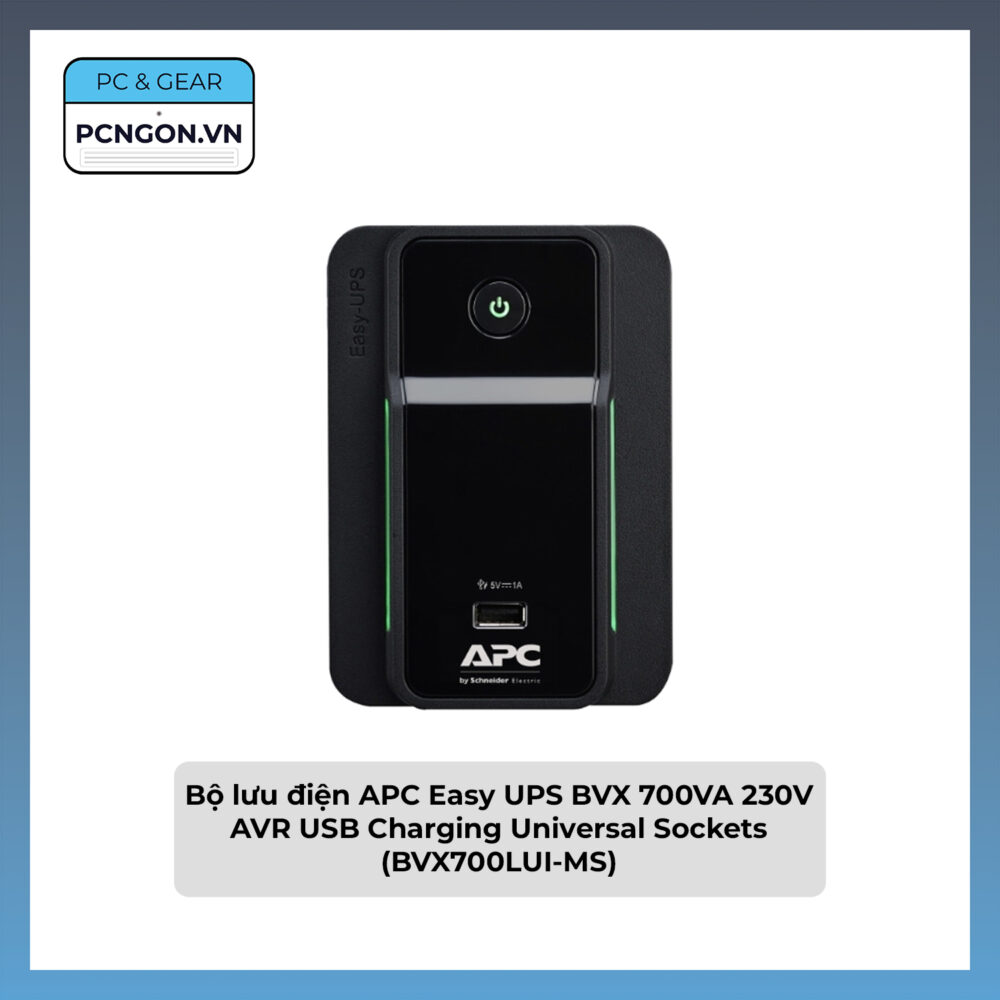 Bộ Lưu điện Apc Easy Ups Bvx 700va 230v Avr Usb Charging Universal Sockets (bvx700lui-ms)