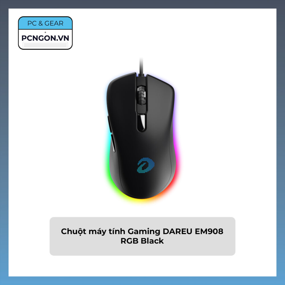 Chuột Máy Tính Gaming Dareu Em908 Rgb Black