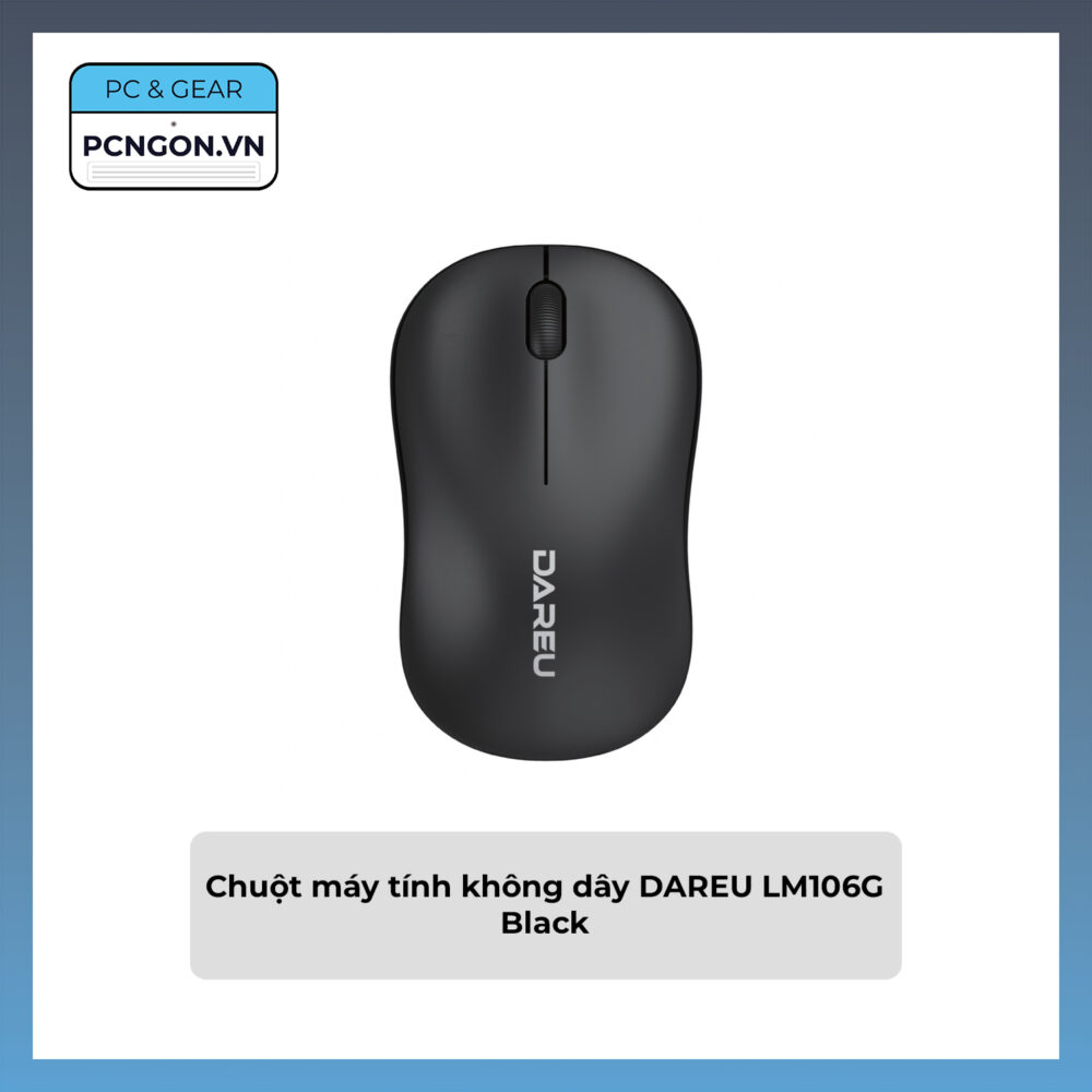 Chuột Máy Tính Không Dây Dareu Lm106g Black