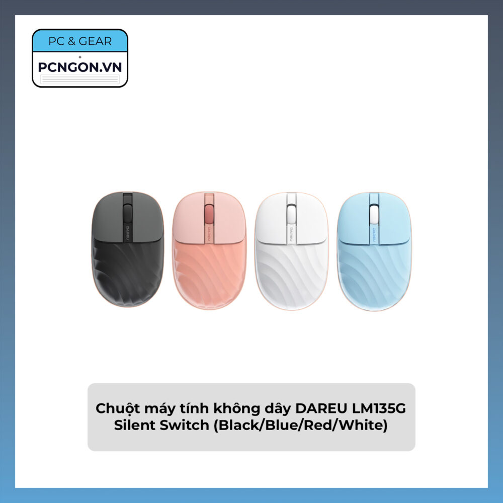 Chuột Máy Tính Không Dây Dareu Lm135g Silent Switch (black, Blue, Red, White)