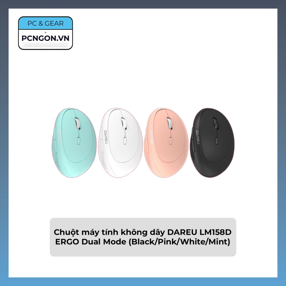 Chuột Máy Tính Không Dây Dareu Lm158d Ergo Dual Mode (black, Pink, White, Mint)