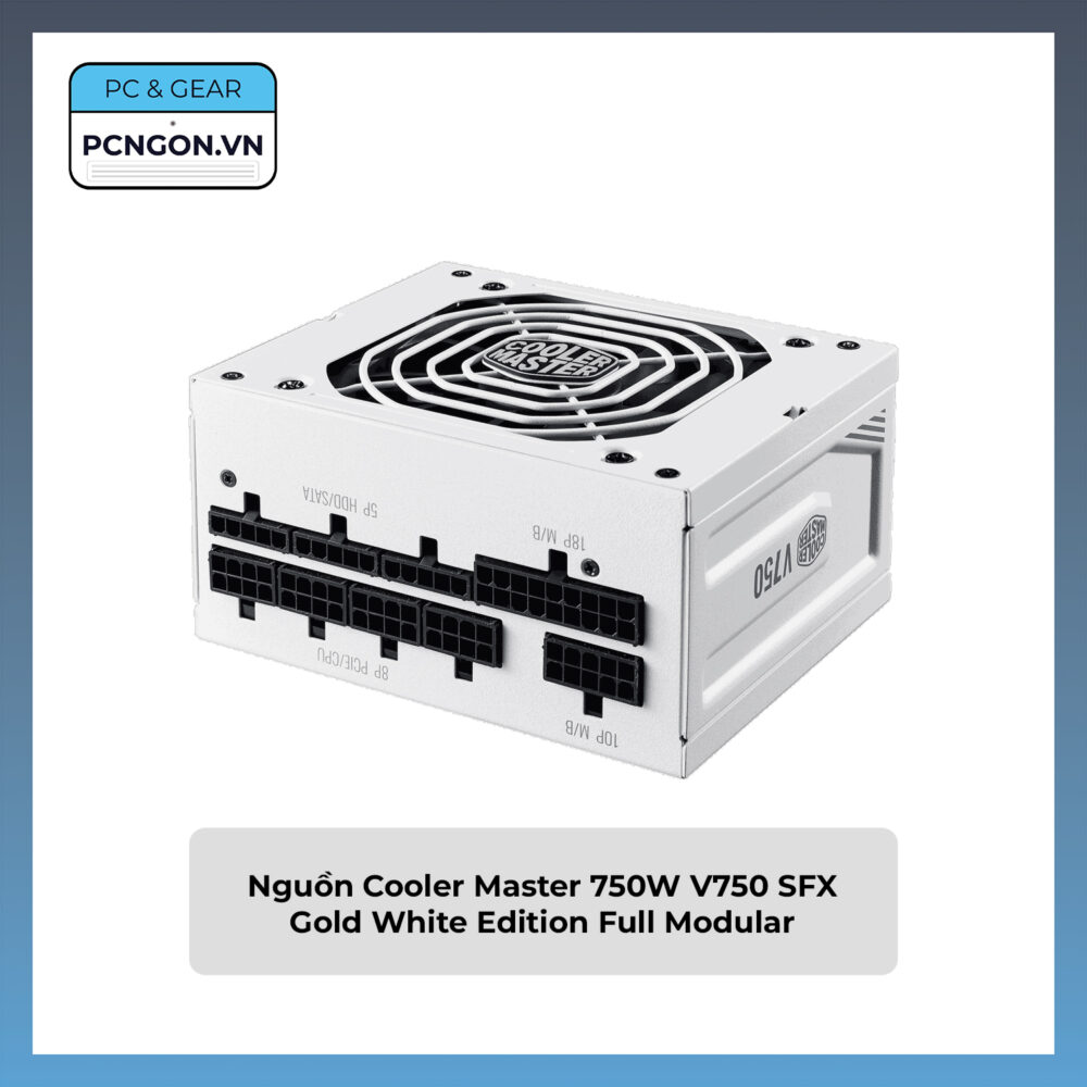 Nguồn Cooler Master 750w V750 Sfx Gold White Edition Full Modular