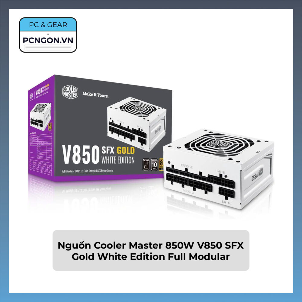 Nguồn Cooler Master 850w V850 Sfx Gold White Edition Full Modular
