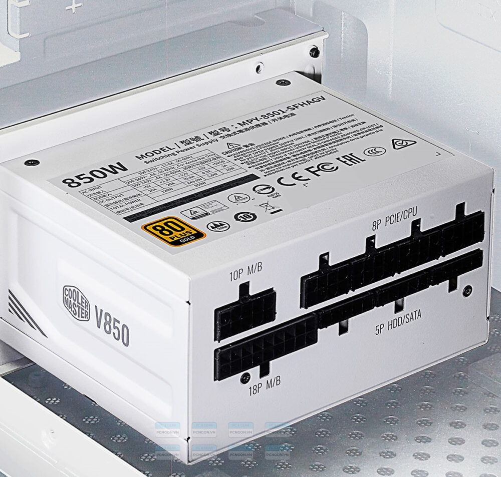 Nguồn Cooler Master 850w V850 Sfx Gold White Edition Full Modular 4